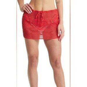 MEMORIAL DAY Women's Red Swim/Cover Up Handmade Skirt 2